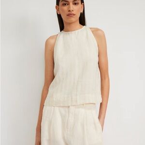 Elegant Cream Sleeveless Top